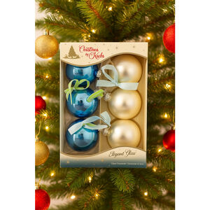 Krebs 6 Pack Blue Standard Indoor Ornament Set (4 Set)